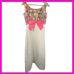 Vintage Floral Sequin Dress